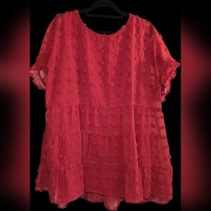 ❤️ANDREE BY UNIT Red Textured Blouse